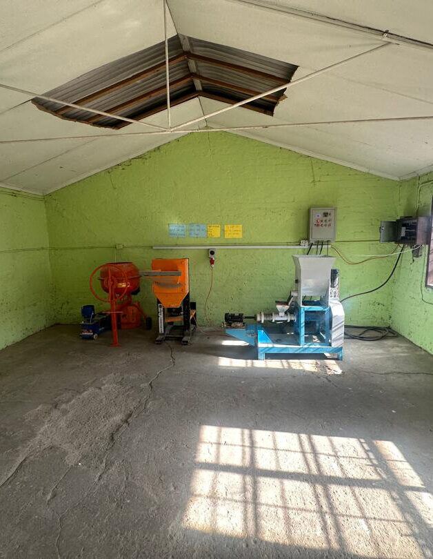 The interior of the Tru Africa aquaculture feed plant