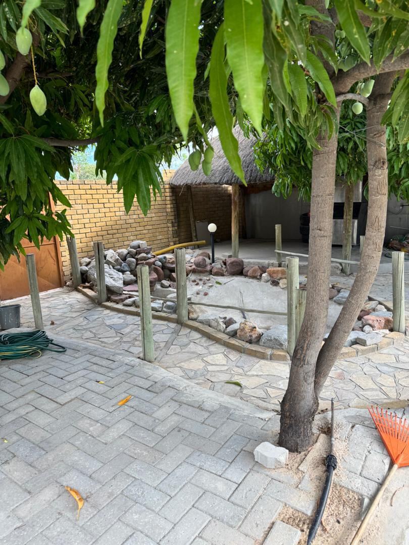 The shaded courtyard